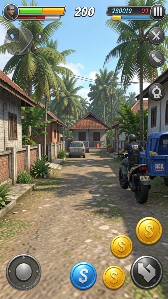 xe77 - Screenshot menunjukkan karakter yang bisa dikustomisasi oleh pemain.